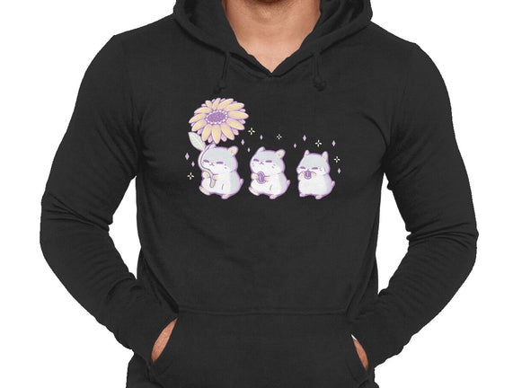 Cute Hamsters With Sunflower