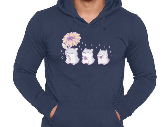 Cute Hamsters With Sunflower