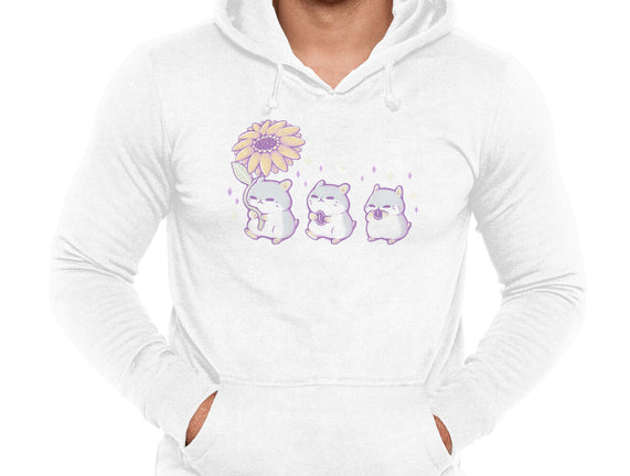 Cute Hamsters With Sunflower