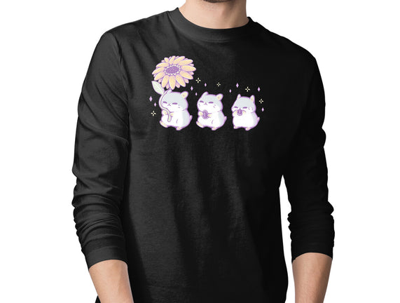 Cute Hamsters With Sunflower