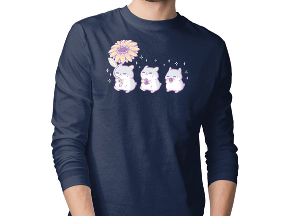 Cute Hamsters With Sunflower