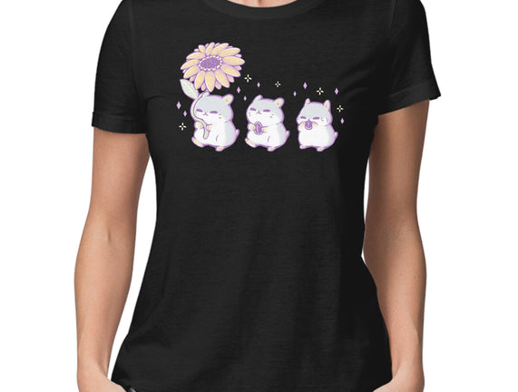 Cute Hamsters With Sunflower