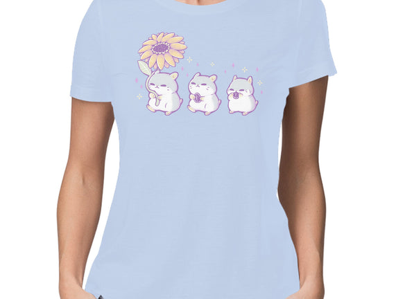 Cute Hamsters With Sunflower