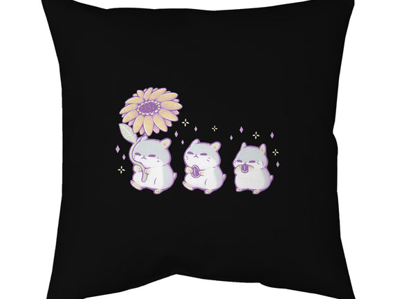 Cute Hamsters With Sunflower