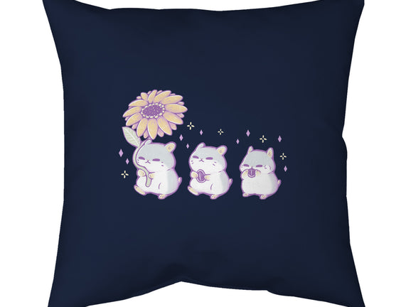 Cute Hamsters With Sunflower