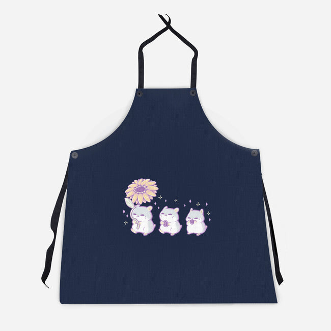 Cute Hamsters With Sunflower-Unisex-Kitchen-Apron-xMorfina
