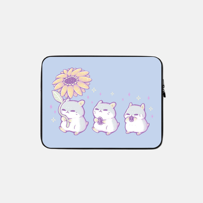 Cute Hamsters With Sunflower-None-Zippered-Laptop Sleeve-xMorfina