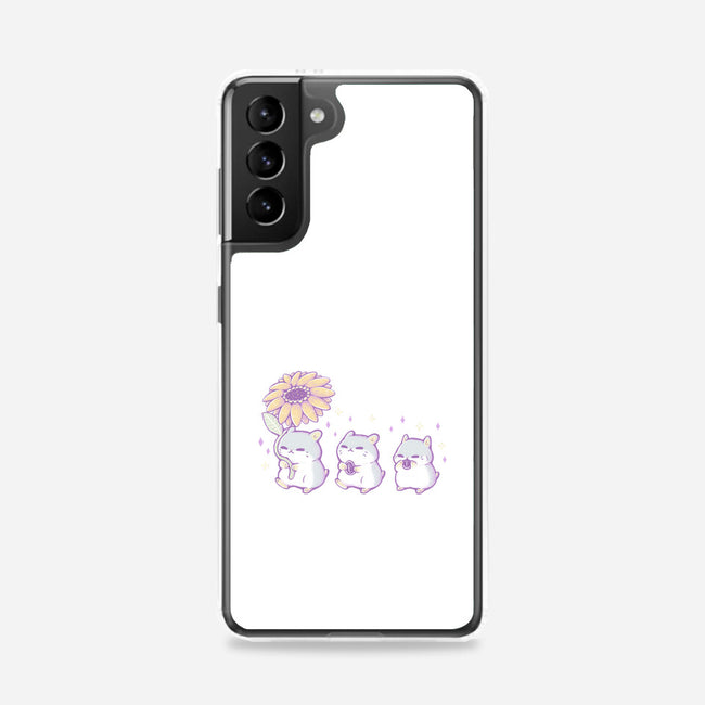 Cute Hamsters With Sunflower-Samsung-Snap-Phone Case-xMorfina