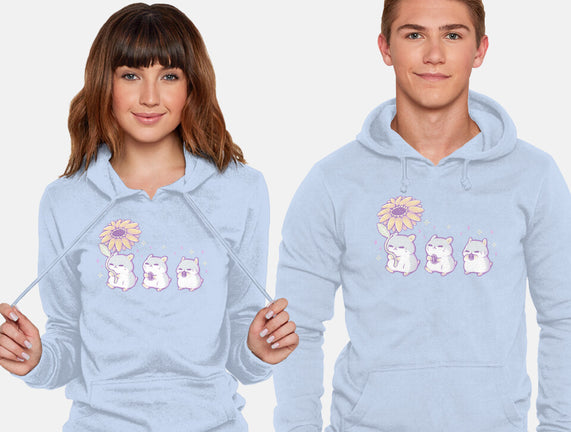 Cute Hamsters With Sunflower