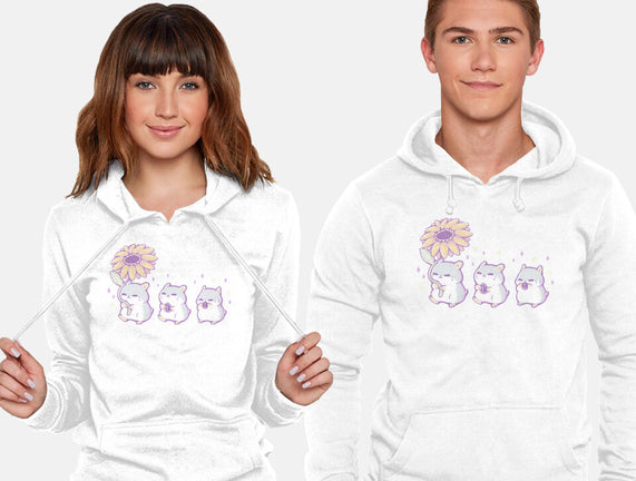 Cute Hamsters With Sunflower