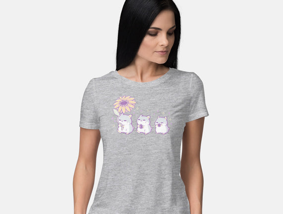 Cute Hamsters With Sunflower