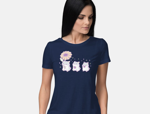 Cute Hamsters With Sunflower