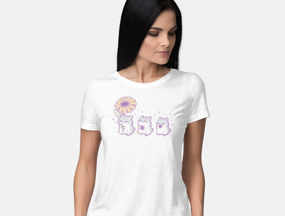 Cute Hamsters With Sunflower