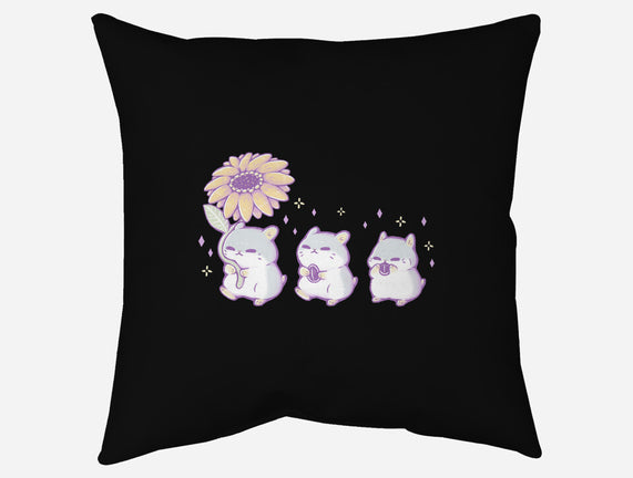Cute Hamsters With Sunflower
