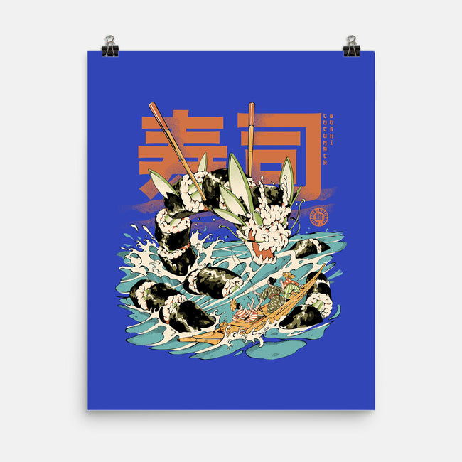 Cucumber Sushi Dragon-None-Matte-Poster-ilustrata