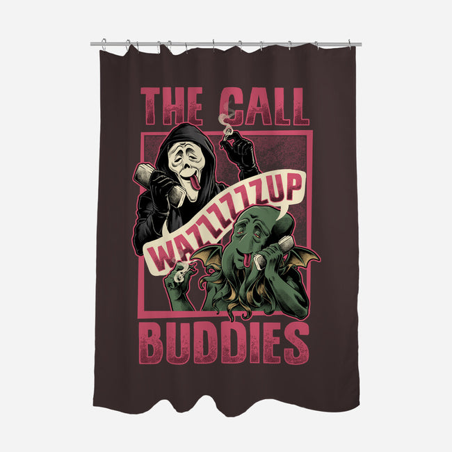 Cthulhu Call Buddies-None-Polyester-Shower Curtain-Studio Mootant