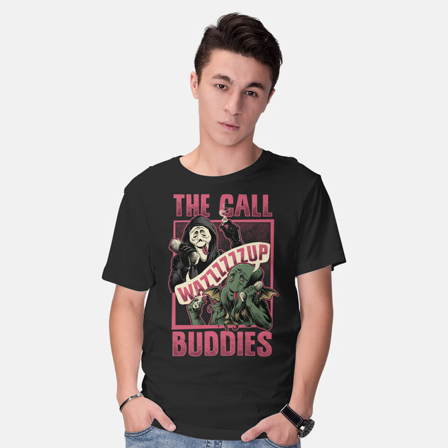 Cthulhu Call Buddies-Mens-Basic-Tee-Studio Mootant
