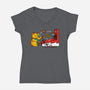 Arcade Record-Womens-V-Neck-Tee-Raffiti