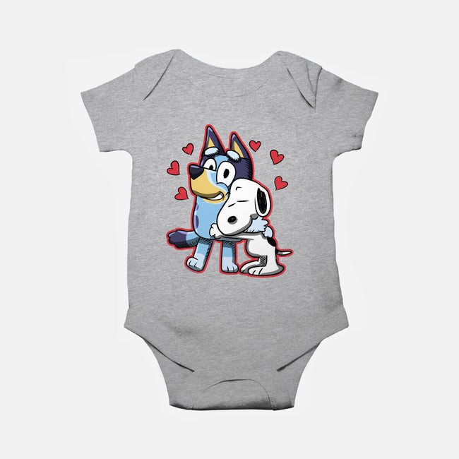 Dog Hug-Baby-Basic-Onesie-nickzzarto