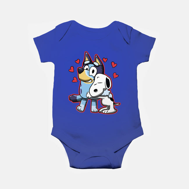 Dog Hug-Baby-Basic-Onesie-nickzzarto