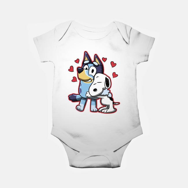 Dog Hug-Baby-Basic-Onesie-nickzzarto