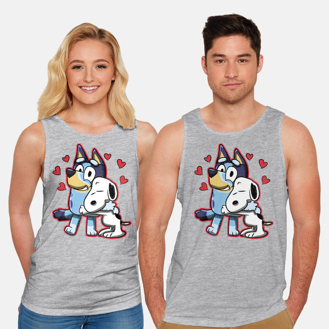 Dog Hug-Unisex-Basic-Tank-nickzzarto