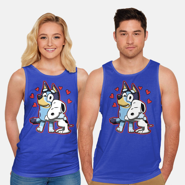 Dog Hug-Unisex-Basic-Tank-nickzzarto