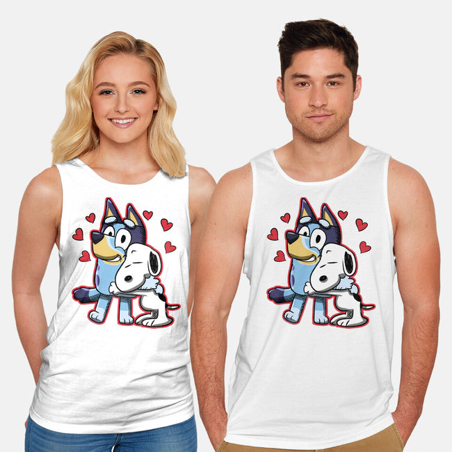 Dog Hug-Unisex-Basic-Tank-nickzzarto