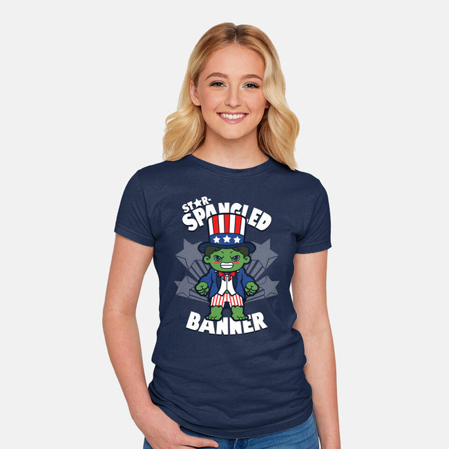 Star-Spangled Banner-Womens-Fitted-Tee-Boggs Nicolas