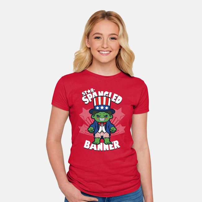 Star-Spangled Banner-Womens-Fitted-Tee-Boggs Nicolas