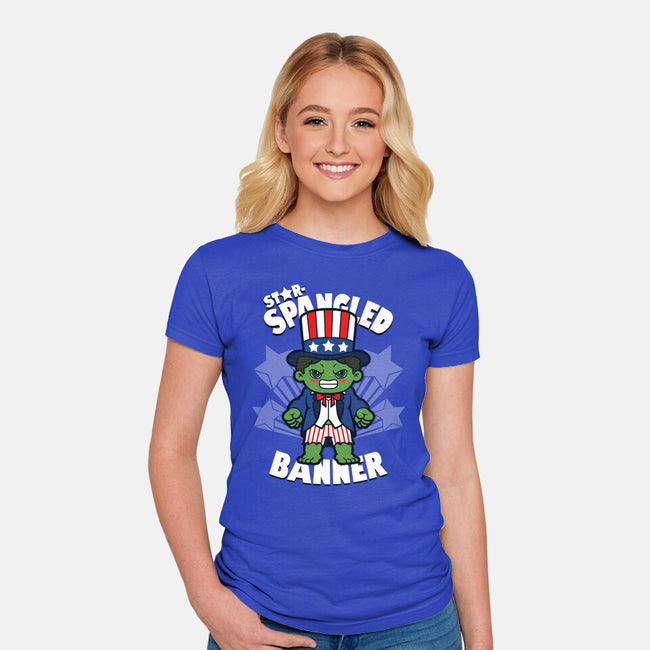 Star-Spangled Banner-Womens-Fitted-Tee-Boggs Nicolas
