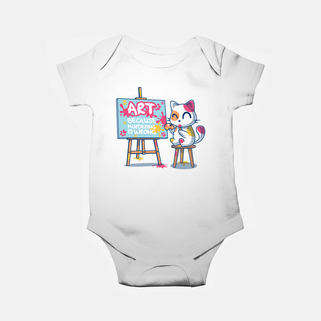 Art Because Murdering Is Wrong-Baby-Basic-Onesie-erion_designs