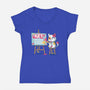 Art Because Murdering Is Wrong-Womens-V-Neck-Tee-erion_designs