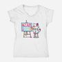 Art Because Murdering Is Wrong-Womens-V-Neck-Tee-erion_designs