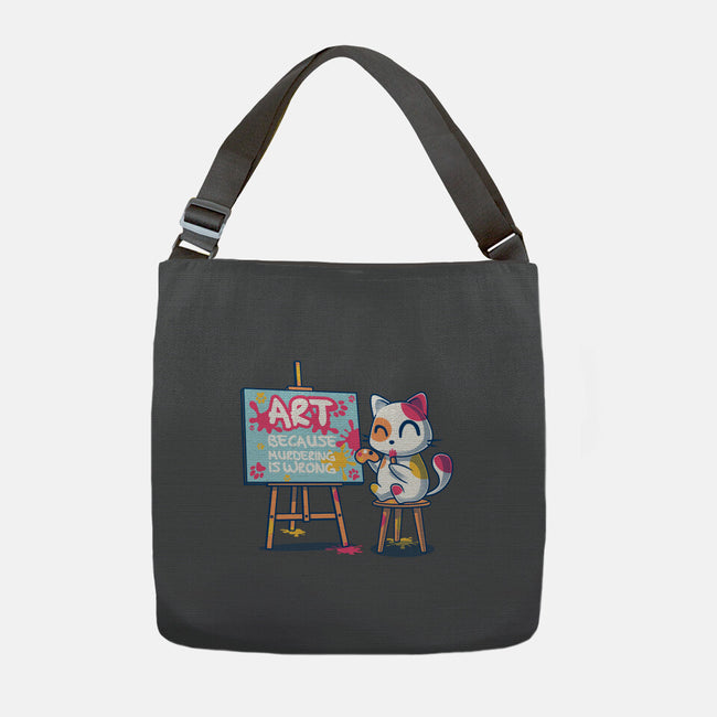 Art Because Murdering Is Wrong-None-Adjustable Tote-Bag-erion_designs