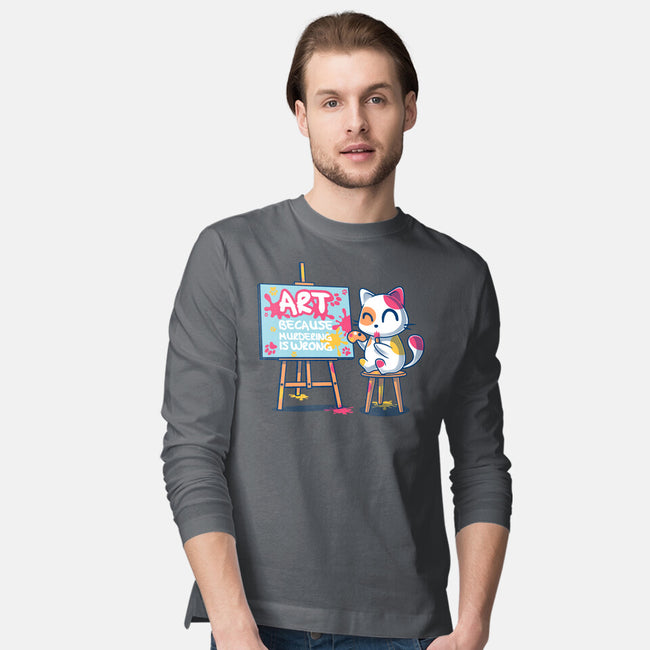 Art Because Murdering Is Wrong-Mens-Long Sleeved-Tee-erion_designs