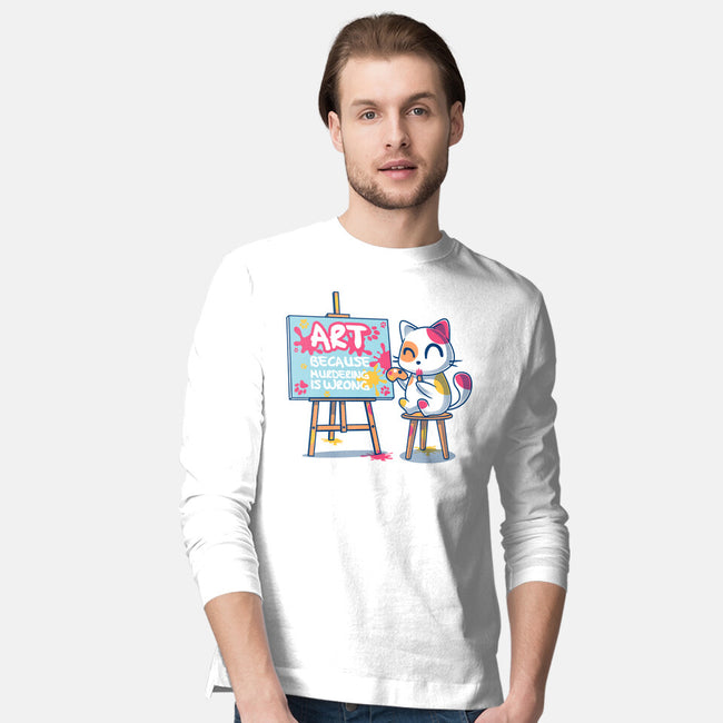 Art Because Murdering Is Wrong-Mens-Long Sleeved-Tee-erion_designs