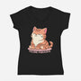 Feline Fabulous-Womens-V-Neck-Tee-fanfreak1
