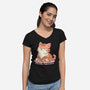 Feline Fabulous-Womens-V-Neck-Tee-fanfreak1