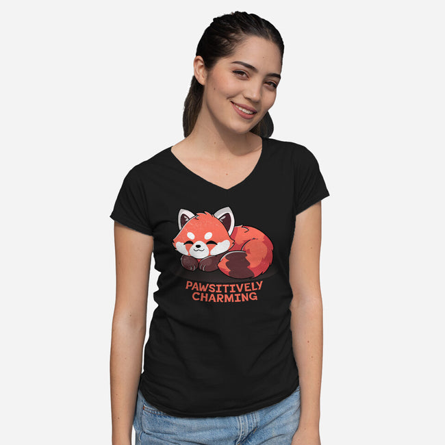 Positively Charming-Womens-V-Neck-Tee-fanfreak1