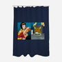Space Cowgirl Vs Data Dog-None-Polyester-Shower Curtain-pigboom