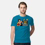 Space Cowgirl Vs Data Dog-Mens-Premium-Tee-pigboom