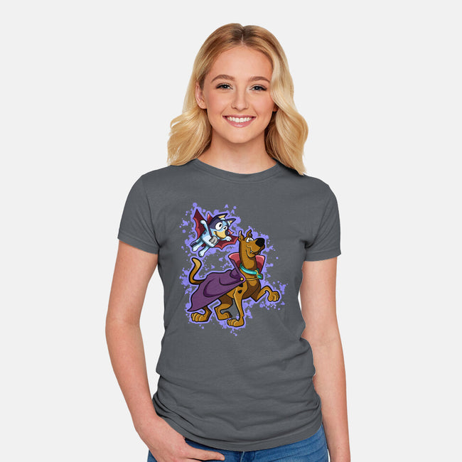 Vampire Dogs-Womens-Fitted-Tee-nickzzarto