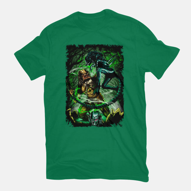 Battle Of Aliens-Womens-Basic-Tee-Conjura Geek