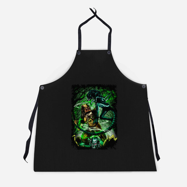 Battle Of Aliens-Unisex-Kitchen-Apron-Conjura Geek