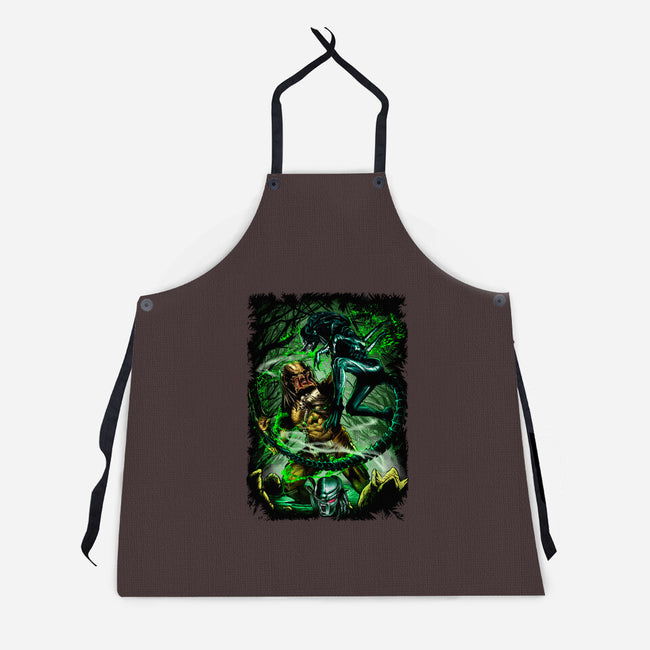 Battle Of Aliens-Unisex-Kitchen-Apron-Conjura Geek