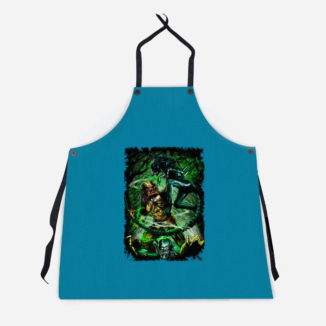 Battle Of Aliens-Unisex-Kitchen-Apron-Conjura Geek