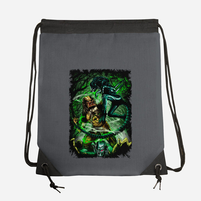 Battle Of Aliens-None-Drawstring-Bag-Conjura Geek