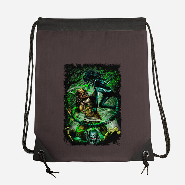 Battle Of Aliens-None-Drawstring-Bag-Conjura Geek