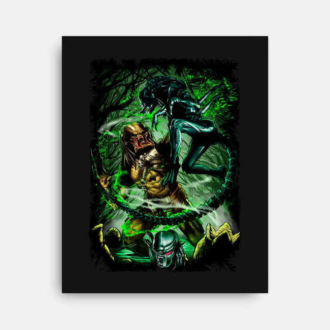 Battle Of Aliens-None-Stretched-Canvas-Conjura Geek